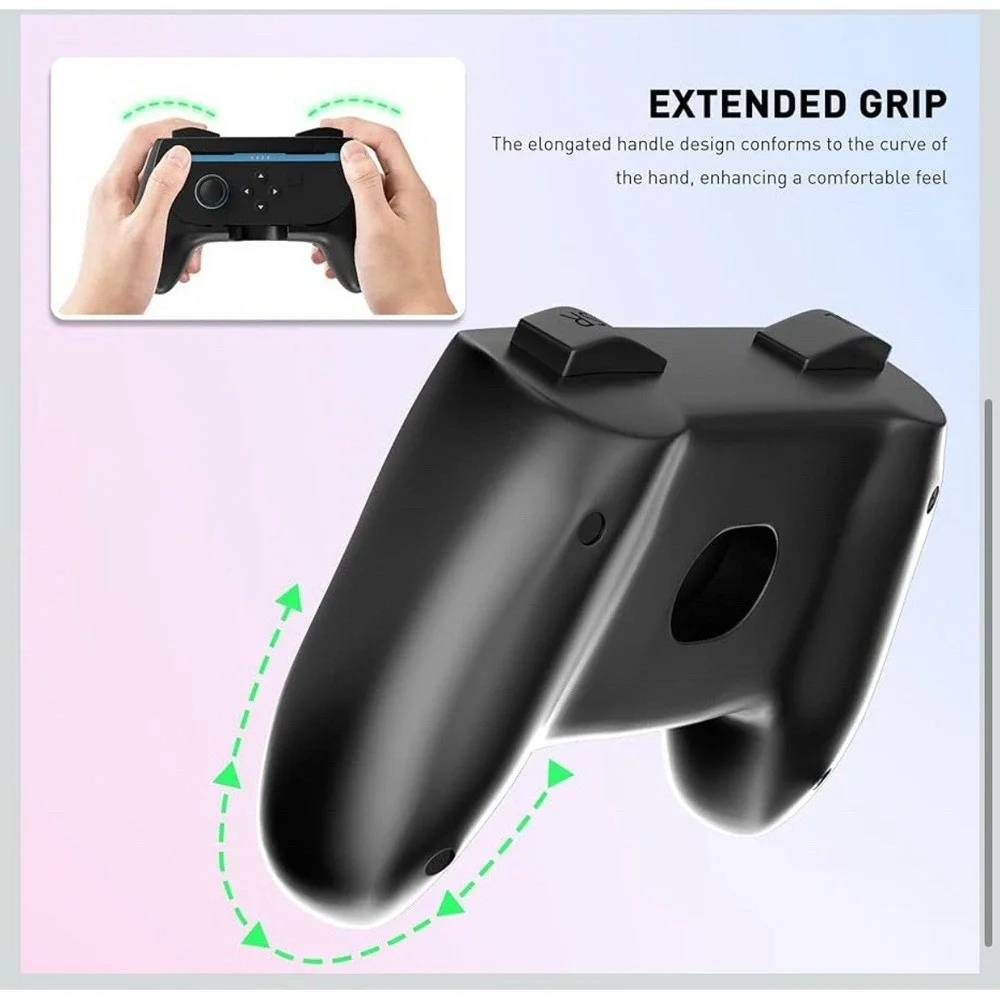 Nintendo Switch 2 Joy Con Grip Rocker Controller Hand Grips Black‎ New (2pack)